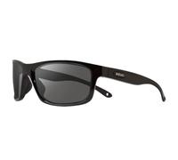 Revo Arnés: Filtros polarizados UV, anteojos de sol envolventes deportivos rectangulares, marco negro mate con lentes de grafito (RE 4071)