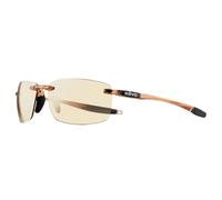 Revo Gafas de sol Descend N: filtros de lentes polarizados UV, montura rectangular sin montura, montura ruborizada con lentes color champán