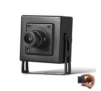 REVODATA 5MP IP PoE Mini Cámara, 5MP Ultra HD Indoor Surveillance Cámara, 3,6mm Lente (75° FOV), Detección Movimiento, P2P Vista Remota, Metal (I706-P-TS)