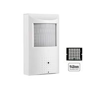 REVODATA 5MP PoE PIR Cámara de Seguridad IP con Audio, 2880 x 1620P 940nm LED IR Invisible, Visión Nocturna, 3.7mm Lente Estenopeica, Micrófono, Detección de Movimiento (IPIR-PoE-Audio)