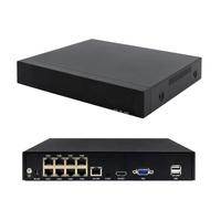 Revodata 8ch PoE NVR, PoE Network Video Recorder (HD 1080p/3MP/4MP/5MP) para el Sistema Seguridad Vigilancia, 8 Canales sobre Ethernet para la Cámara IP, No incluir HDD (POE4008ES)