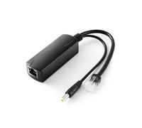 REVODATA Divisor PoE Gigabit 36W 12V/3A, DC 5,5 x 2,1 mm enchufe PoE a salida DC 12V/3A, Gigabit Ethernet cumple con IEEE802.3bt, Plug and Play (PS5712BG)