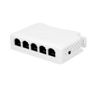 REVODATA Extensor PoE 4 Puertos 90W, Compatible IEEE802.3af/at/BT, Repetidor PoE 10/100 Mbps, Extensión 100/250 Metros, Salida 60W (máx.), Amplificador PoE con Montaje en Pared/rieles DIN (POE5006)