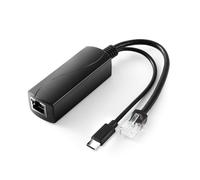 REVODATA Gigabit Tipo C PoE Divisor 5V/4A, Salida PoE 48V a USB-C 5V/4A, Cumple IEEE802.3af/at, 10/100/1000Mbps Velocidad, Adaptador PoE Splitter para Smart Home/Pi 4B/4B+ (TYPEC0504G)