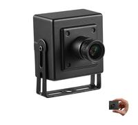 REVODATA HD 5MP Starlight PoE IP Cámara, 4mm Lente Mini Cámara de Interior Metal Seguridad visión Nocturna a Todo Color P2P IP CCTV Cámara Negra, H.265 Detección de Movimiento (I706-P-FC-HS)