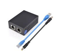 REVODATA Industrial Gigabit PoE Splitter, salida DC 24V, cumple con IEEE802.3af/at/bt 50W, 10/100/1000Mbps Adaptador divisor de alimentación a través de Ethernet para cámara IP, terminales no PoE