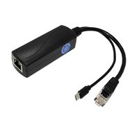 REVODATA Micro USB Puerto PoE Divisor Gigabit 5V/2.4A, Salida PoE a Micro USB 5V/2.4A, 1000Mbps Gigabit Ethernet Cumple IEEE802.3af/at, Plug and Play