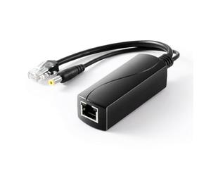 REVODATA PoE Divisor Gigabit 12V/2A, DC 5.5 * 2.1mm Enchufe PoE a DC 12V/2A Salida, Gigabit Ethernet Cumple IEEE802.3af/at, Plug and Play para cámara IP