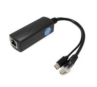 REVODATA Tipo C Puerto PoE Divisor Gigabit 5V/2.4A, PoE a USB-C 5V/2.4A Salida, 1000Mbps Gigabit Ethernet Cumple IEEE802.3af/at, Plug and Play
