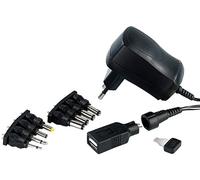 revolt 12V adaptador de corriente: Fuente de alimentación conmutada universal 600 mA, conmutable de 3 a 12 voltios, 9 adaptadores (3V adaptador de corriente)