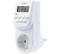 revolt Temporizadores - Interruptor de tiempo: Temporizador digital con pantalla LCD, al minuto, 140 tiempos de conmutación (Digital Interruptor de tiempo, Temporizador Minutos, Programable)