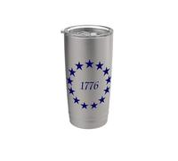 Revolución Americana 13 colonias 1776 13 estrellas Vaso térmico de acero inoxidable de doble pared