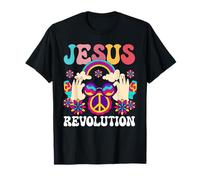 Revolución de Jesús Cristiano Hippie Arco Iris Religioso Hippy Camiseta