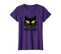 Revolución de los Bigotes: Arte del Levantamiento felino Camiseta, Mujer, Morado, 3XL