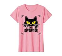 Revolución de los Bigotes: Arte del Levantamiento felino Camiseta, Mujer, Rosado, 3XL