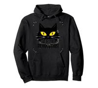 Revolución de los Bigotes: Arte del Levantamiento felino Sudadera con Capucha, Unisex para Adultos, Negro, XL