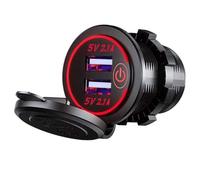 Revoluciona el sistema de alimentación de tu vehículo con nuestro cargador USB dual con indicador LED, resistente al agua y al polvo, para todas