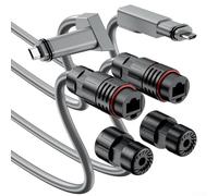 Revoluciona tu configuración. Paquete de dos adaptadores Ethernet impermeables optimizados para sistemas Starlink V (1 m)