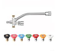 Revoluciona tu proceso de limpieza con nuestro conector de espuma para lavadora a presión y lanza de espuma de nieve y 7 boquillas