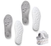 Revolucionaria plantilla ortopédica 4D, plantillas ultra cómodas, plantillas Cloud Souls, plantilla con tecnología de nubes 4D, inserciones de absorción de impactos súper suaves (2 unidades, gris,