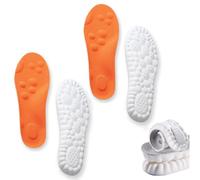 Revolucionaria plantilla ortopédica 4D, plantillas ultra cómodas, plantillas Cloud Souls, plantilla con tecnología de nubes 4D, inserciones de absorción de impactos súper suaves (2 unidades, naranja,