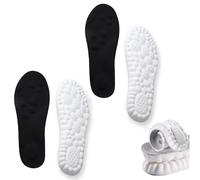 Revolucionaria plantilla ortopédica 4D, plantillas ultra cómodas, plantillas Cloud Souls, plantilla con tecnología de nubes 4D, inserciones de absorción de impactos súper suaves (2 unidades, negro,