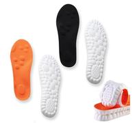 Revolucionaria plantilla ortopédica 4D, plantillas ultra cómodas, plantillas Cloud Souls, plantilla con tecnología de nubes 4D, inserciones de absorción de impactos súper suaves (naranja + negro, 7-8)