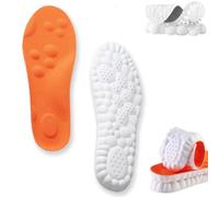 Revolucionaria plantilla ortopédica 4D, plantillas ultra cómodas, plantillas Cloud Souls, plantilla con tecnología de nubes 4D, inserciones de absorción de impactos súper suaves (naranja, 9-10)