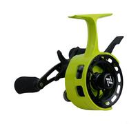 Revolucionario carrete de pesca en hielo en línea con una relación de engranajes de 3 21, funcionamiento suave y sistema de caída magnética (mano izquierda amarillo-verde)