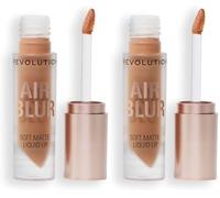 Revolution, Air Blur Labial Líquido Mate, Color de Larga Duración, Vegano y Libre de Crueldad, Cool Natural Nude, 3.5ml (Paquete de 2)