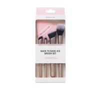 Revolution Back To Base-ics Starter Essentials Brush Set, Set de 4 brochas esenciales para base, corrector & colorete, vegano