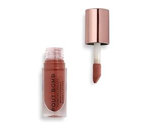 Revolution Beauty, Brillo Voluminizador para Labios, Alto Brillo para Labios Más Llenos y Voluminosos con Ácido Hialurónico y Péptidos, Vegano y Libre de Crueldad, Cookie Deep Nude
