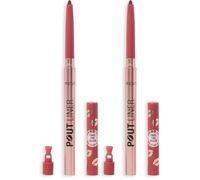 Revolution Beauty, Delineador Voluminizador Pout Bomb, Larga Duración con Ácido Hialurónico & Vitamina E, Vegano & Libre de Crueldad, Rojo Cereza Oscura (Paquete de 2)