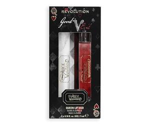 Revolution Beauty, Disney's Alice in Wonderland x Revolution The Queens Duo de Labios, Maquillaje de Labios para Disfraz de Halloween, Vegano & Libre de Crueldad