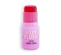 Revolution Beauty, Jelly Blush Stick Labios & Mejillas, Larga Duración, Construible con Ácido Hialurónico & Aloe, Vegano & Libre de Crueldad, Rojo Fresa