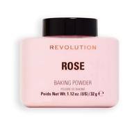 Revolution Beauty London, Loose Baking Powder, Prolongs Makeup Wear, Brightening Setting Powder, For All Skin Tones, Rose, 32g