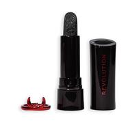 Revolution Beauty Truly Sinful Barra de labios Black Ring, maquillaje de Halloween con purpurina