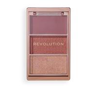 Revolution, Blush Icon Palette, Colorete en Crema & Polvo Compacto, Alta Pigmentación, Paleta de Rostro, Vegano y Libre de Crueldad, 3 Tonos, Aura Points Rose