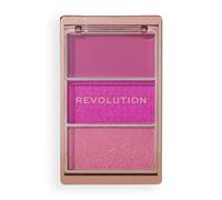 Revolution, Blush Icon Palette, Colorete en Crema & Polvo Compacto, Alta Pigmentación, Paleta de Rostro, Vegano y Libre de Crueldad, 3 Tonos, Hot Pink Flag