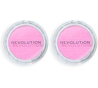 Revolution Blusher Reloaded, Efecto Aerógrafo, Colorete Modulable, Acabado Mate Suave, Vegano y No Probado en Animales, Future Flush Pink, 7.5g (Paquete de 2)