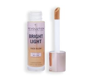 Revolution Bright Light Face Glow, Tinte Iluminador para la Piel, Acabado Radiante, Illuminate Medium