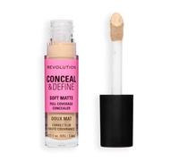 Revolution Conceal & Define Concealer, C0.3W Claro | Cobertura Total, Acabado Mate para Ojeras, Rojeces e Imperfecciones, Vegano y Libre de Crueldad, 3,5ml