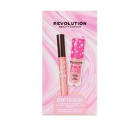 Revolution Day To Slay dúo perfilador & gloss, Nude & Candy Pink | Peel-Off Lip Liner Stain y gloss voluminizador, labios perfectos todo el día, Vegano y Libre de Crueldad