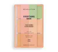 Revolution Everything Base Face Icon Complexion Palette, Paleta Todo En Uno para Ojos, Rostro y Labios, Úsala Como Base o Fundación, Light, 5 g