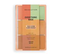 Revolution Everything Base Face Icon Complexion Palette, Paleta Todo En Uno para Ojos, Rostro y Labios, Úsala Como Base o Fundación, Medium, 5 g