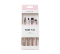 Revolution Eye Do It All Brush Set, Set de 4 brochas de ojos, cerdas sintéticas para delineador, sombras & difuminado, vegano