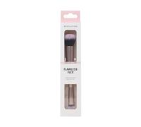 Revolution Flawless Flex Duo Brush, Brocha doble para difuminar & unificar, cerdas sintéticas, vegano