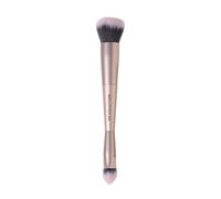 Revolution Flawless Flex Duo Brush, Brocha doble para difuminar & unificar, cerdas sintéticas, vegano