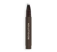 Revolution Instant Brow Hair Pen, Aplicador de Precisión para Trazos Tipo Pelo, Lápiz de Cejas de Larga Duración, Marrón Oscuro, Vegano y Libre de Crueldad, 1,8 ml