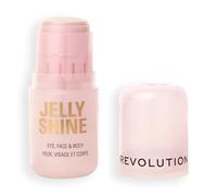 Revolution Jelly Shine Stick Iluminador para Ojos, Rostro y Cuerpo, Fórmula en Gel con Efecto Nacarado, Vegano y Libre de Crueldad Animal, Ethereal Pink